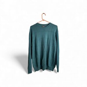 Vintage Alexander Julian Colours Men’s Large Tall Sweater Green GrandpaCore 4645
